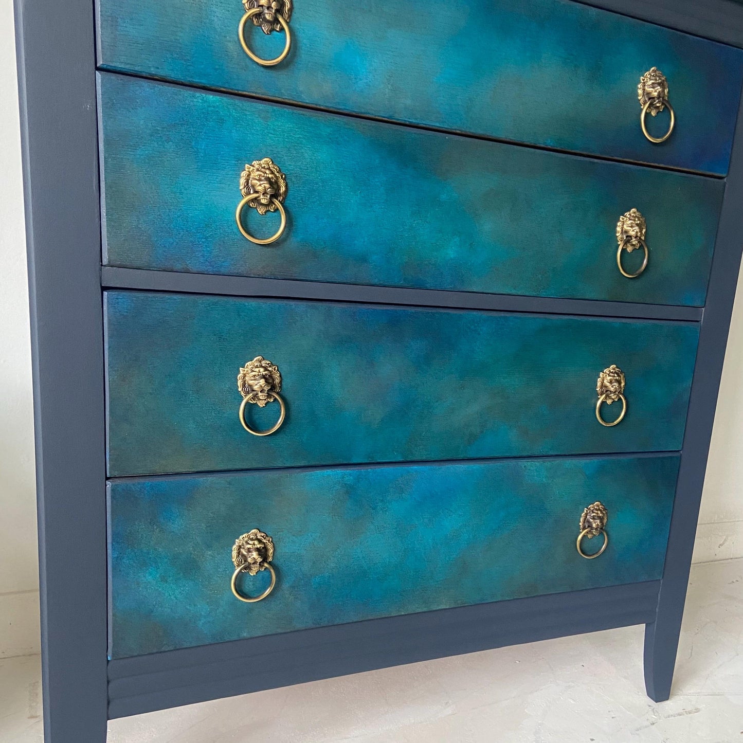 Vintage chest of drawers, hand painted. Example of commission available