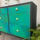 Emerald Green Hand Painted Chest of Drawers, Mid Century Furniture By Herbert & Gibbs