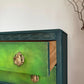 Green Vintage Lebus Chest of Drawers – Hand Painted Dresser