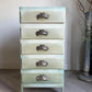 Vintage bedside drawers, hand painted sage green