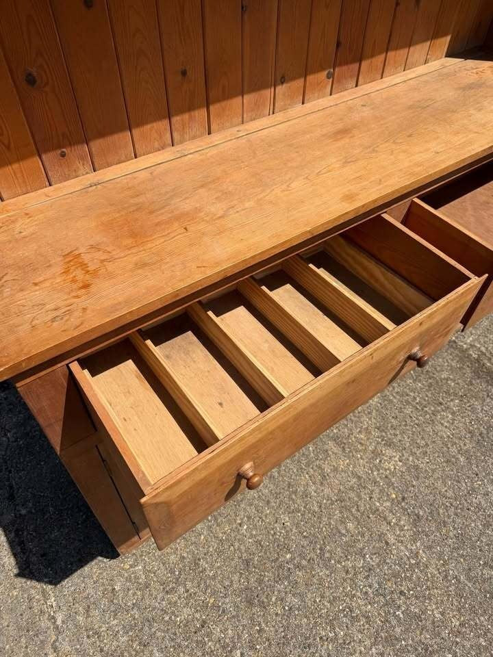Vintage Pine Country Dresser Rustic Kitchen Farmhouse Pantry Larder Cupboard