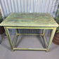 Green Vintage Rustic Indian Solid Wooden Desk Console Hallway Kitchen Island Table
