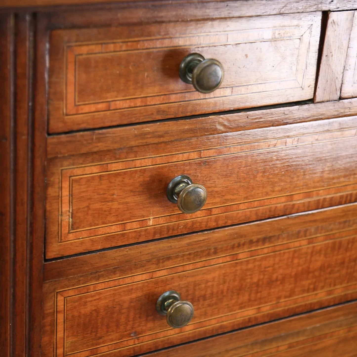 Vintage Chest of Drawers Apprentice Salesman Piece Inlaid Mahogany