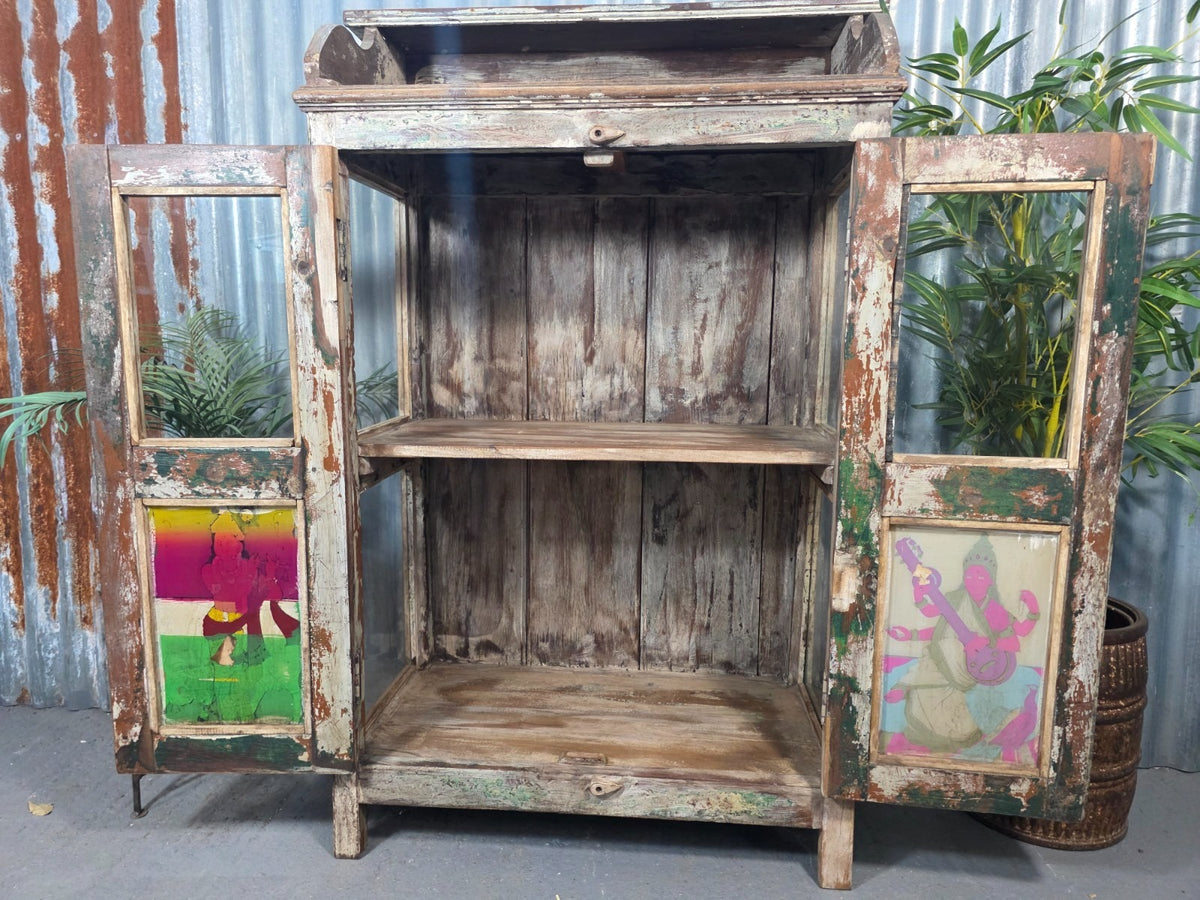 Vintage Bathroom Drinks Display Cabinet