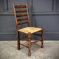 Set Of Eight Antique Ladder Back Dining Chairs
