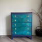 Vintage chest of drawers, hand painted. Example of commission available