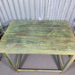 Green Vintage Rustic Indian Solid Wooden Desk Console Hallway Kitchen Island Table