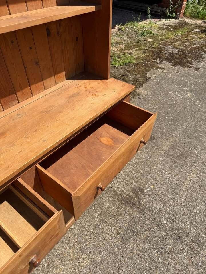 Vintage Pine Country Dresser Rustic Kitchen Farmhouse Pantry Larder Cupboard