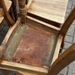 Vintage Victorian Set Of Pine Kitchen Chairs.