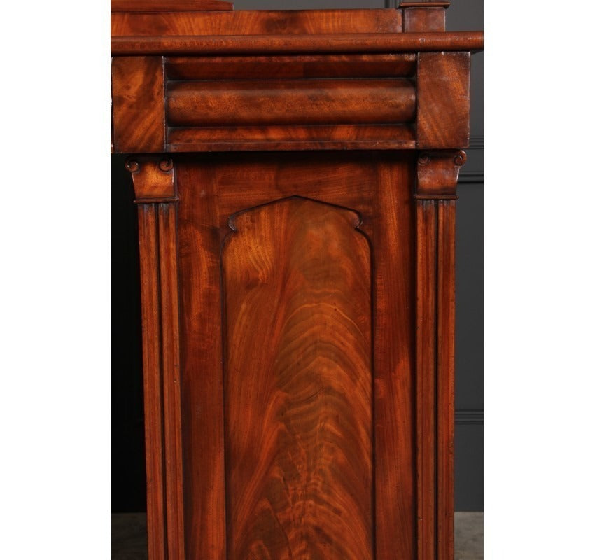 Flame Mahogany Vintage Pedestal Sideboard
