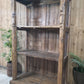 Large Vintage Reclaimed Rustic Carved Indian Solid Wooden Bookcase Shelving Unit