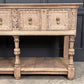 Vintage Bleached Carved Oak Potboard Dresser Sideboard
