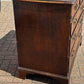 Vintage Georgian Mahogany Chest Of Drawers. Brass Handles, Bracket Feet.