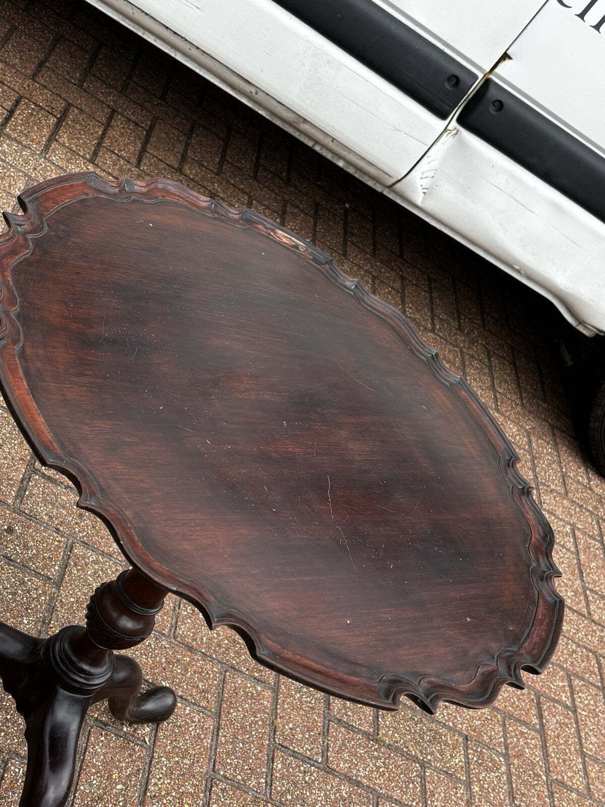 George III Mahogany Birdcage Tilt Top Table, Inthe Manner Of Chippendale.