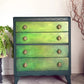 Green Vintage Lebus Chest of Drawers – Hand Painted Dresser