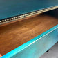 Blue, Teal & Green Vintage Chest of Drawers, Hand Painted Mid Century Dresser
