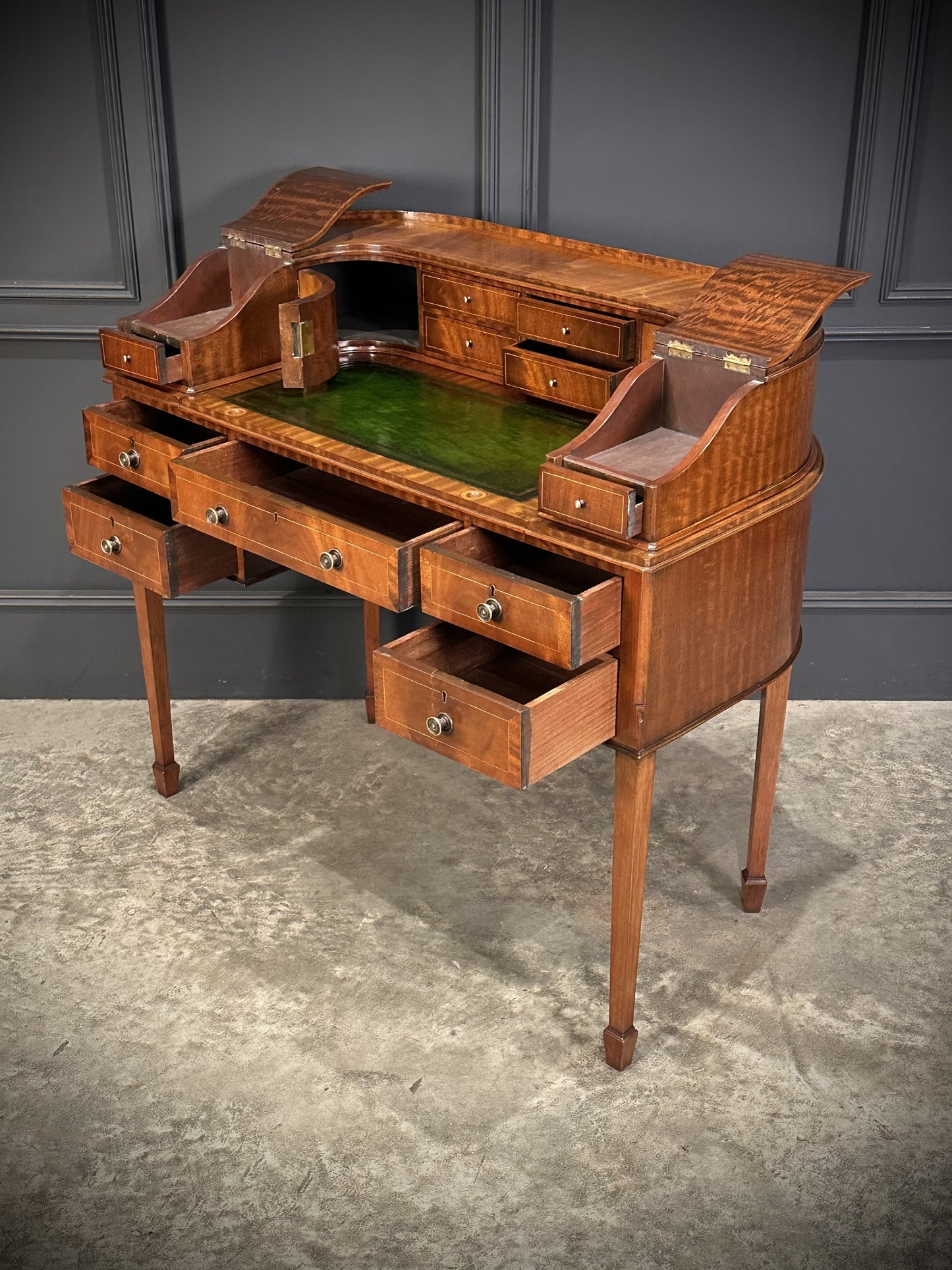 Inlaid Mahogany Carlton House Vintage Desk