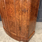 Large Victorian Bow Front Walnut Art Deco Wardrobe