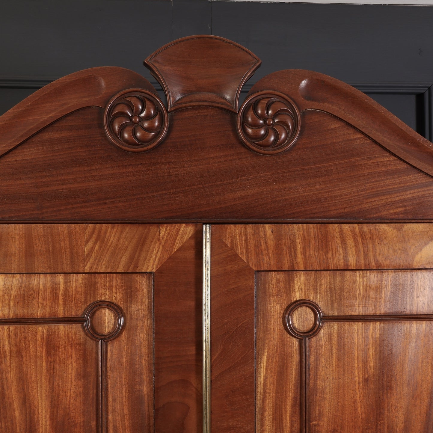 Late Regency Mahogany Linen Press