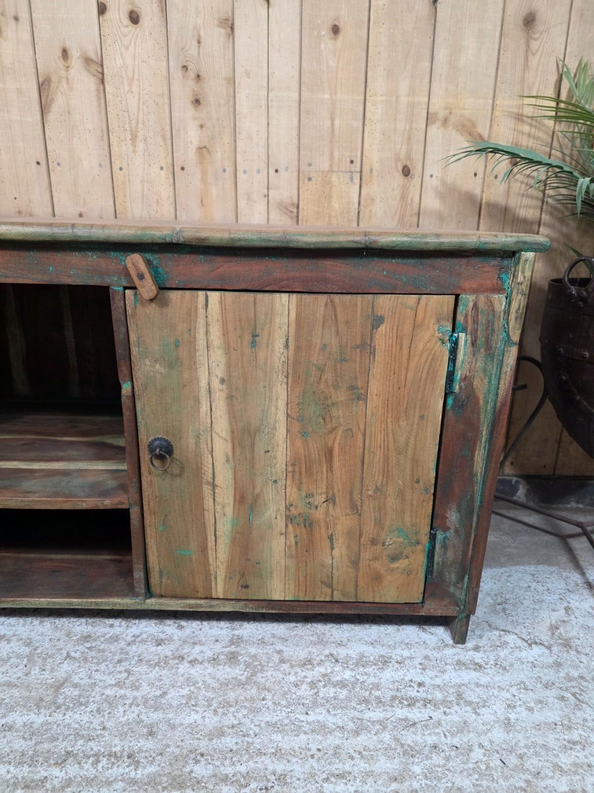 Vintage Reclaimed indian Solid Wooden Sideboard Tv Unit Display Cabinet