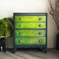 Green Vintage Lebus Chest of Drawers – Hand Painted Dresser