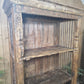 Large Vintage Reclaimed Rustic Carved Indian Solid Wooden Bookcase Shelving Unit