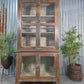 Vintage Glazed Colonial Wooden Kitchen Bathroom Drinks Display Cabinet