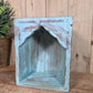 Vintage Rustic Reclaimed Indian Wooden Arched Temple Shelf Wall Display Shelves