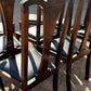 Set of 8 Art Noveau Marquetry Inlaid Mahogany Dining Chairs, New Upholstery.