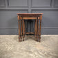 Nest Of Three Embossed Carved Leather Top Tables