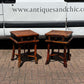 Pair Vintage Bamboo Bedside Tables, Lamp Tables, Side Tables. Each With Drawer.