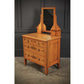 Satin Birch Stencilled Vintage Dressing Chest