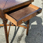 Vintage Victorian Mahogany Games Table , Green Baized Playing Area With Counter Holders