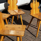 Vintage Set Of Elm Dining / Kitchen Chairs By Cepelia