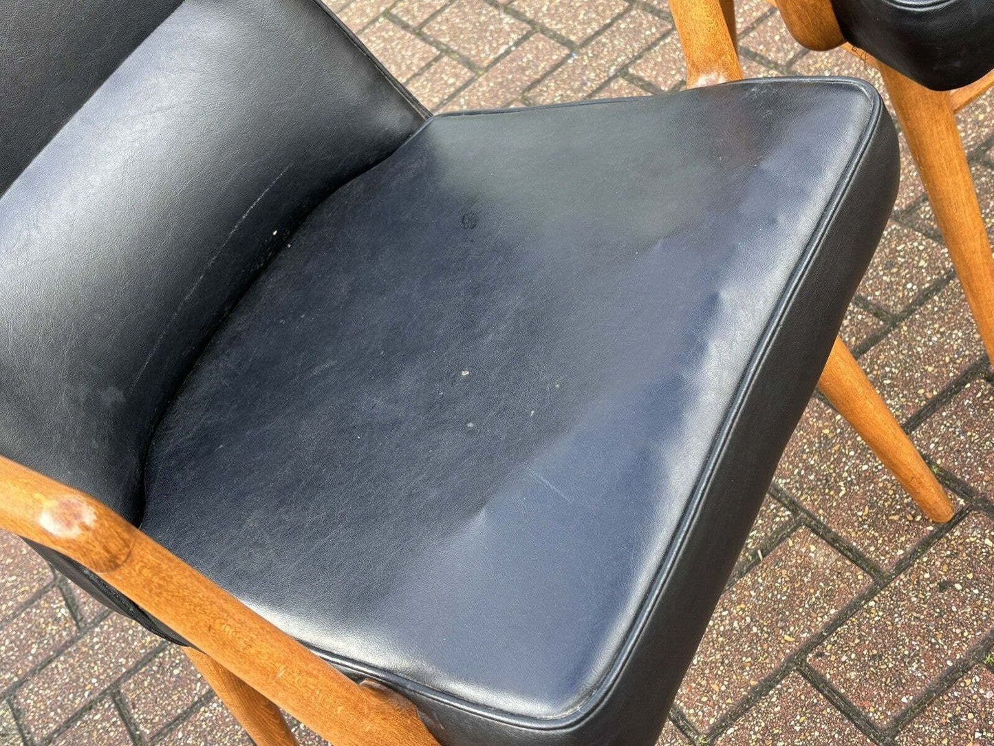 Mid Century Retro Pair Of Library Armchairs