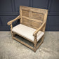 18th Century Antique Carved Bleached Oak Bench