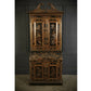 Magnificent Early 19th Century Chinoiserie Black Lacquered Bureau Bookcase