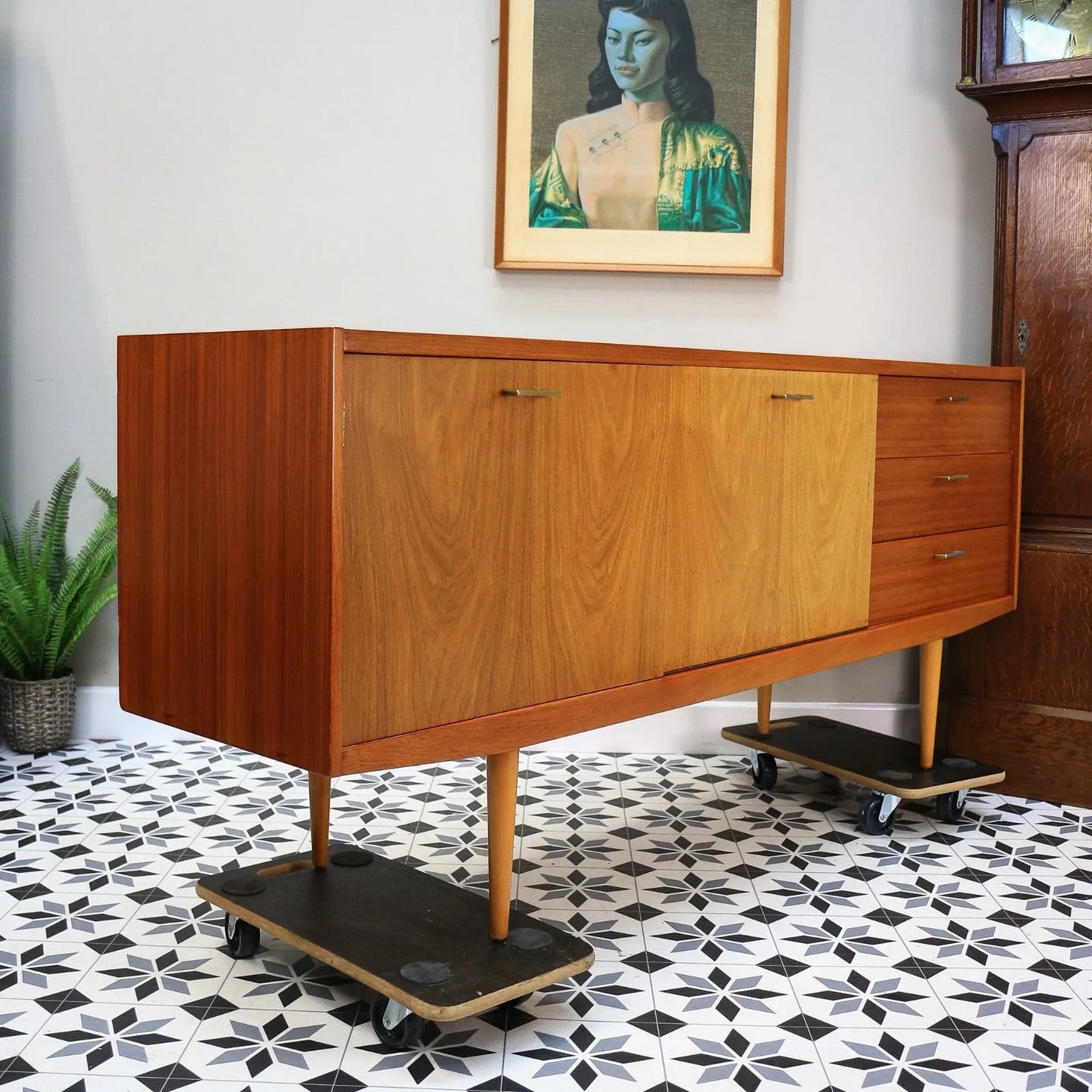 Wrighton Teak Sideboard with Drinks Cabinet Mid Century Retro 1960s
