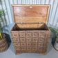 Vintage Reclaimed Rustic Indian Solid Wooden Dowry Chest Coffee Side Table Trunk