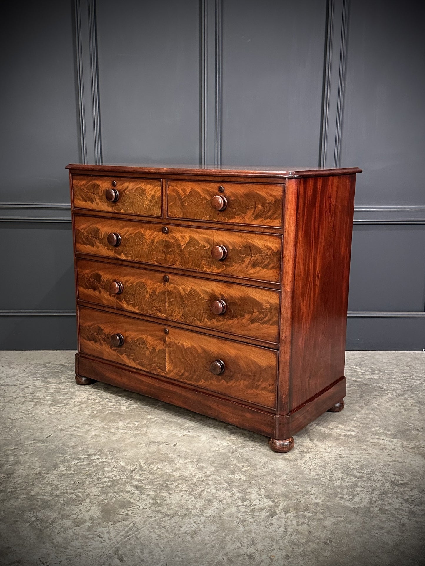 Victorian Mahogany Tallboy Vintage Chest Of Drawers