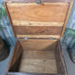 Vintage Rustic Indian Solid Wooden Dowry Chest Coffee Side Table Trunk