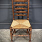 Set Of Eight Antique Ladder Back Dining Chairs