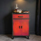 Red & Bronze Art Deco Cabinet | Hand Painted Storage Cupboard | Delivery Included