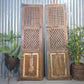 Pair Vintage Rustic Indian Wooden Iron Doors Garden Gates Room Divider Screen