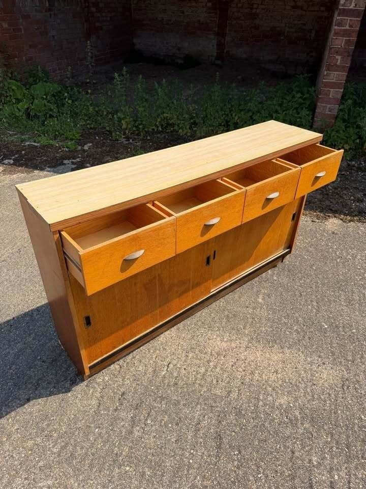 Vintage Mid Century Retro 1960’s Shop Teak Counter Kitchen Unit Kitchen Pantry Larder