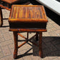 Pair Vintage Bamboo Bedside Tables, Lamp Tables, Side Tables. Each With Drawer.