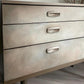 Mid Century Sideboard Hand Painted. Faux Concrete Cabinet, Upcycled Media Console