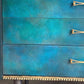 Blue, Teal & Green Vintage Chest of Drawers, Hand Painted Mid Century Dresser