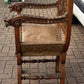 Edwardian Oak Chair, With Finely Carved Lion Heads Decoration