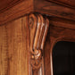 Fine William IV Walnut Vintage Glazed Bookcase Display Cabinet